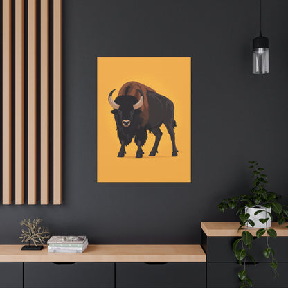 Bison - Digital Illustration Canvas Gallery Wraps