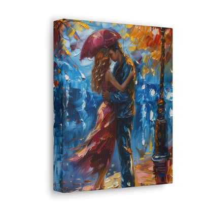 Couple - Leonid Afremov Style Digital Oil Painting Canvas Gallery Wraps