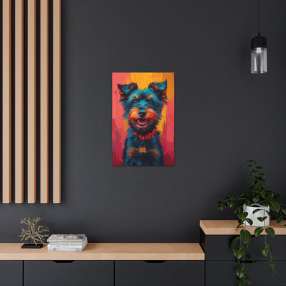 Terrier Dog - Abstract Illustration Canvas Gallery Wraps