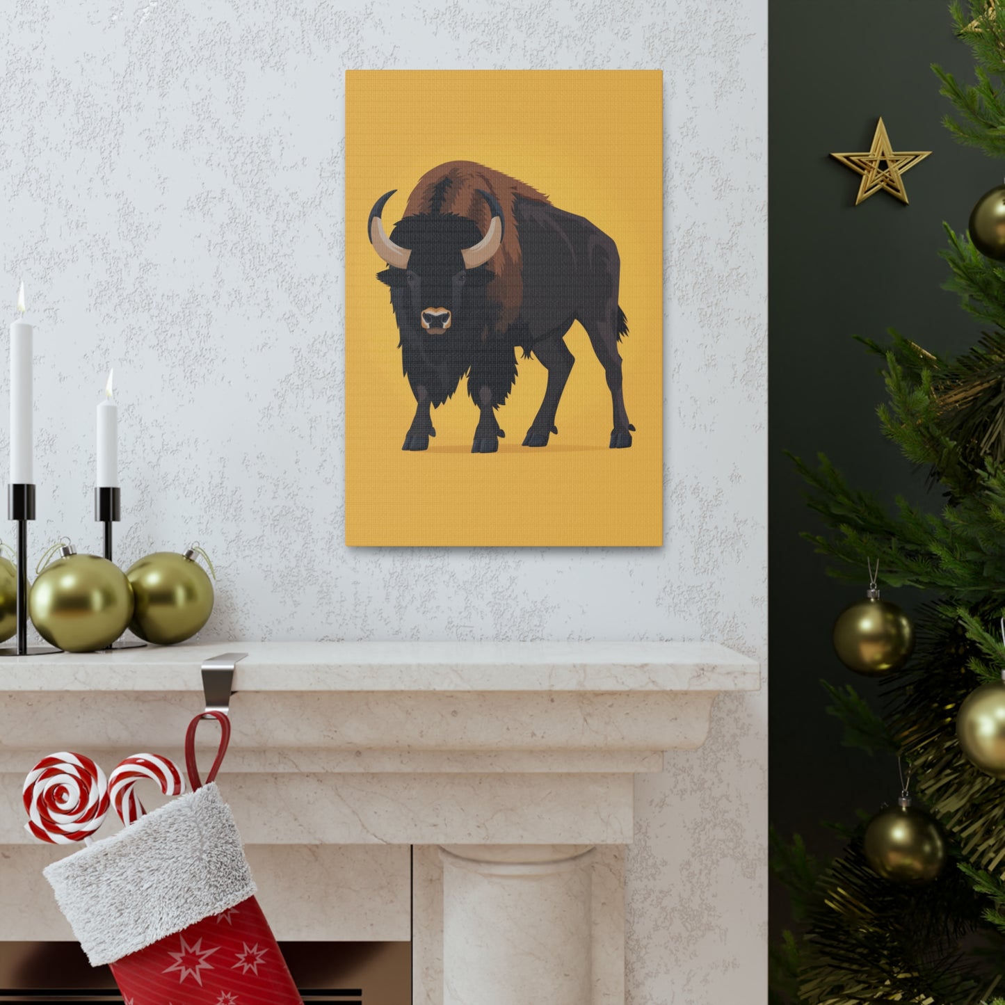 Bison - Digital Illustration Canvas Gallery Wraps