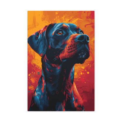 Rottweiler Dog - Abstract Illustration Canvas Gallery Wraps