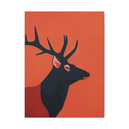 Reindeer with antlers Digital Illustration Canvas Gallery Wraps