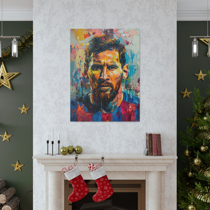 Lionel Messi - Abstract Digital Painting Canvas Gallery Wraps