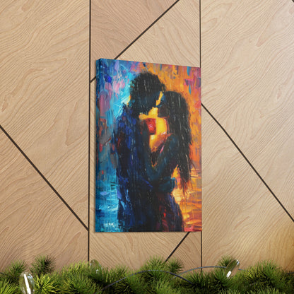 Couple - Leonid Afremov Style Digital Oil Painting Canvas Gallery Wraps