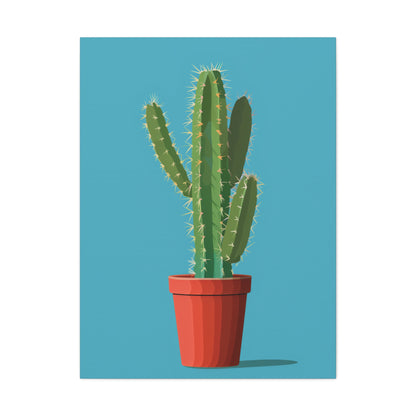 Cactus Plant - Illustration Canvas Gallery Wraps