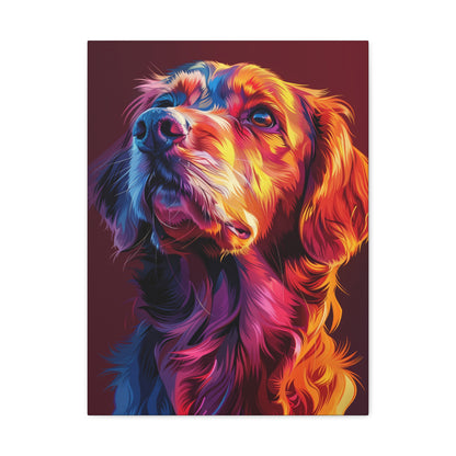 Labrador Dog - Abstract Illustration Canvas Gallery Wraps