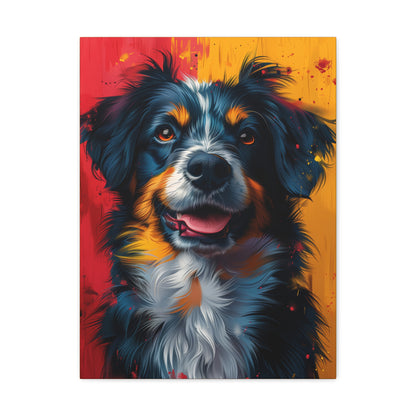 Border Collie Dog - Illustration Canvas Gallery Wraps