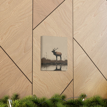 Moose Digital Illustration Canvas Gallery Wraps