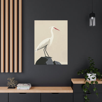 Stork Digital Illustration Canvas Gallery Wraps