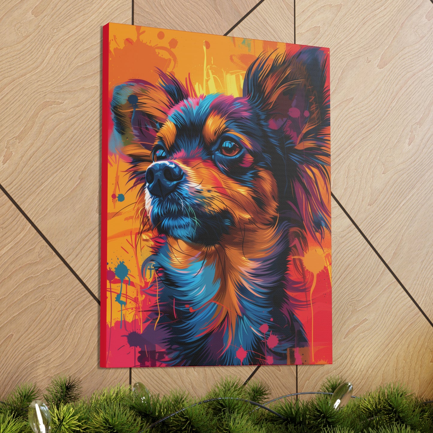 Chihuahua Dog - Abstract Illustration Canvas Gallery Wraps