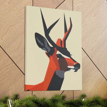 Reindeer with antlers Digital Illustration Canvas Gallery Wraps