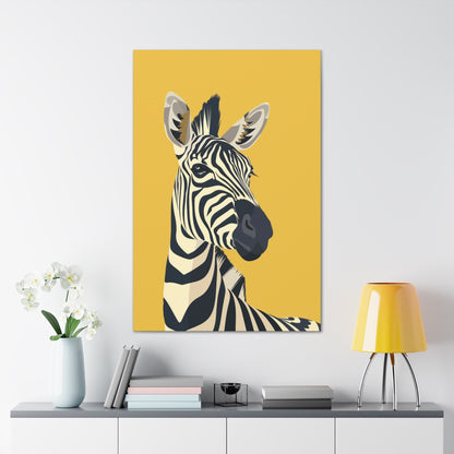 Zebra Digital Illustration Canvas Gallery Wraps