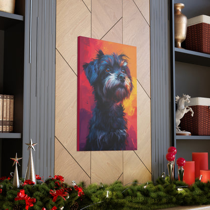 Rottweiler Dog - Abstract Illustration Canvas Gallery Wraps