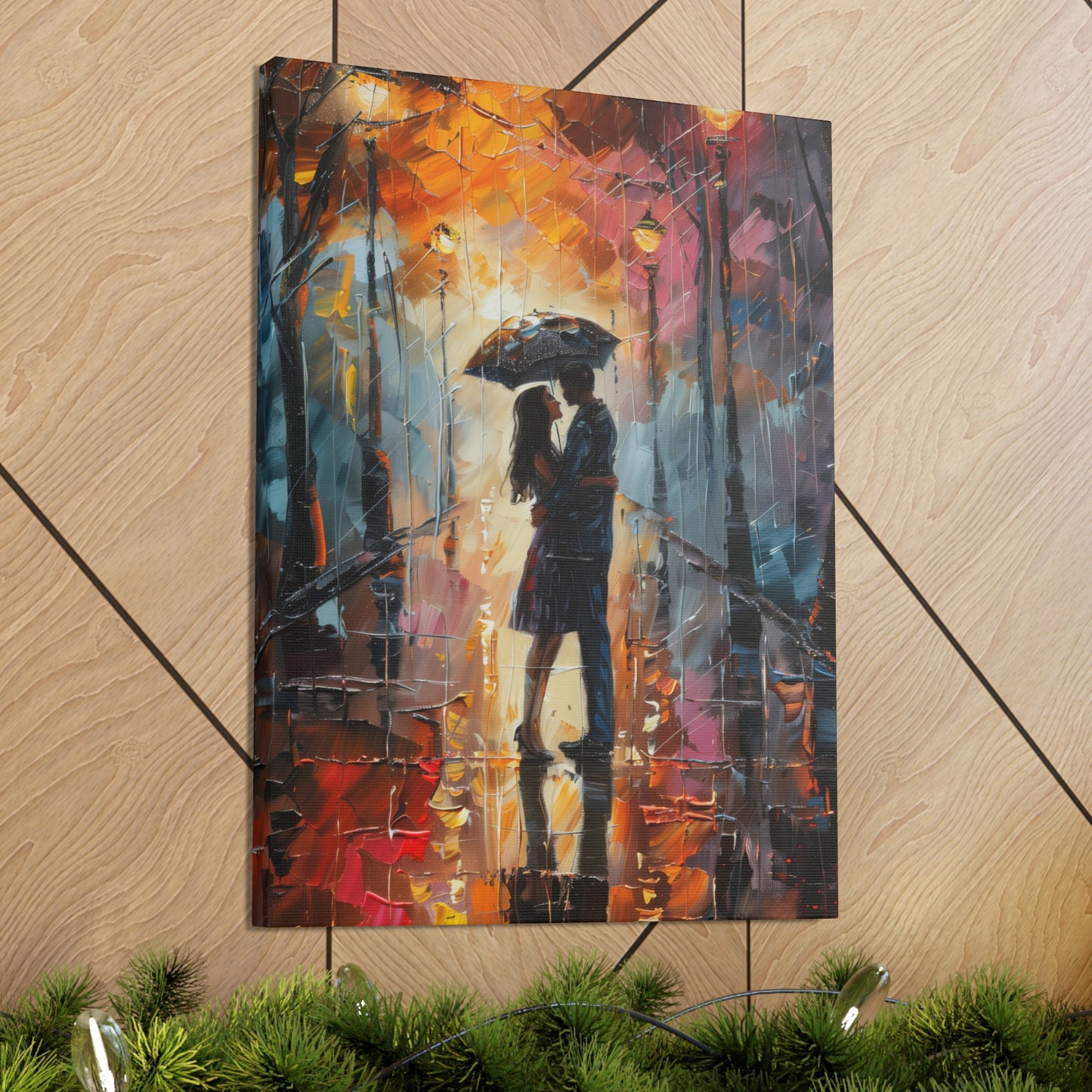 Couple - Leonid Afremov Style Digital Oil Painting Canvas Gallery Wraps