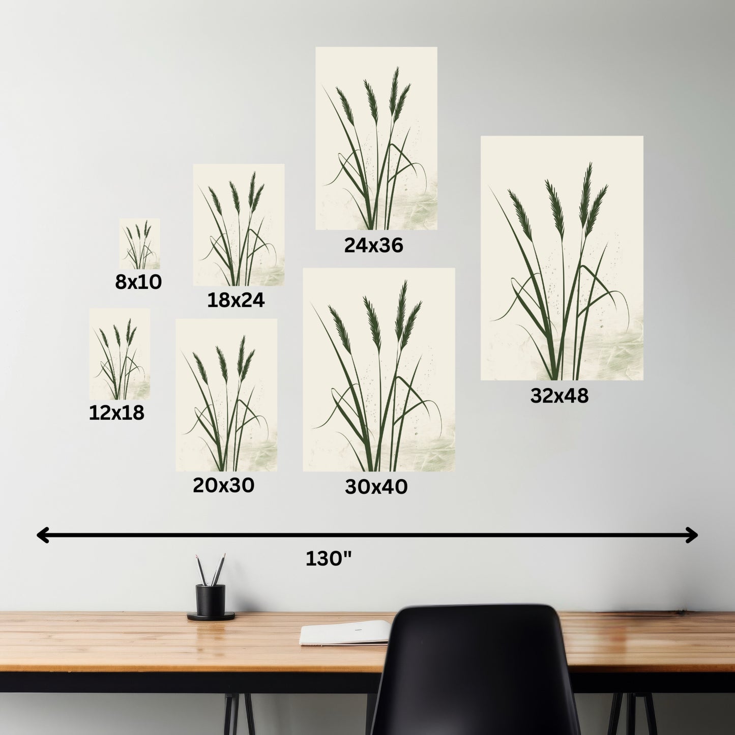 Grass Plant - Illustration Canvas Gallery Wraps