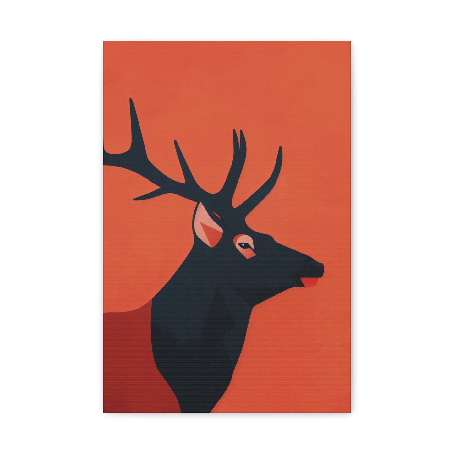 Reindeer with antlers Digital Illustration Canvas Gallery Wraps