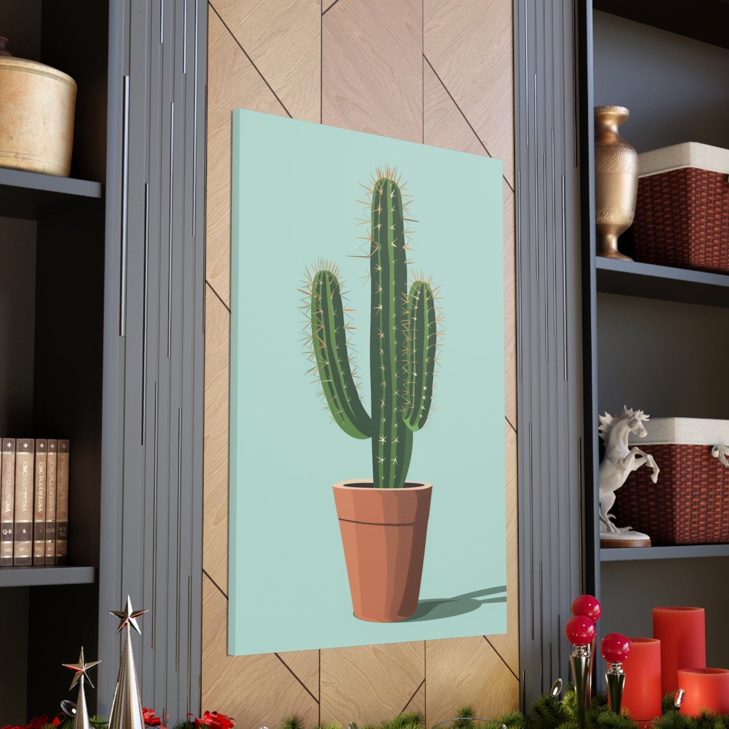 Cactus Plant - Illustration Canvas Gallery Wraps