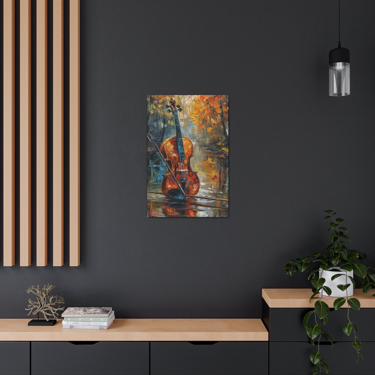 guitar in water Digital Oil Painting Print Canvas Gallery Wraps