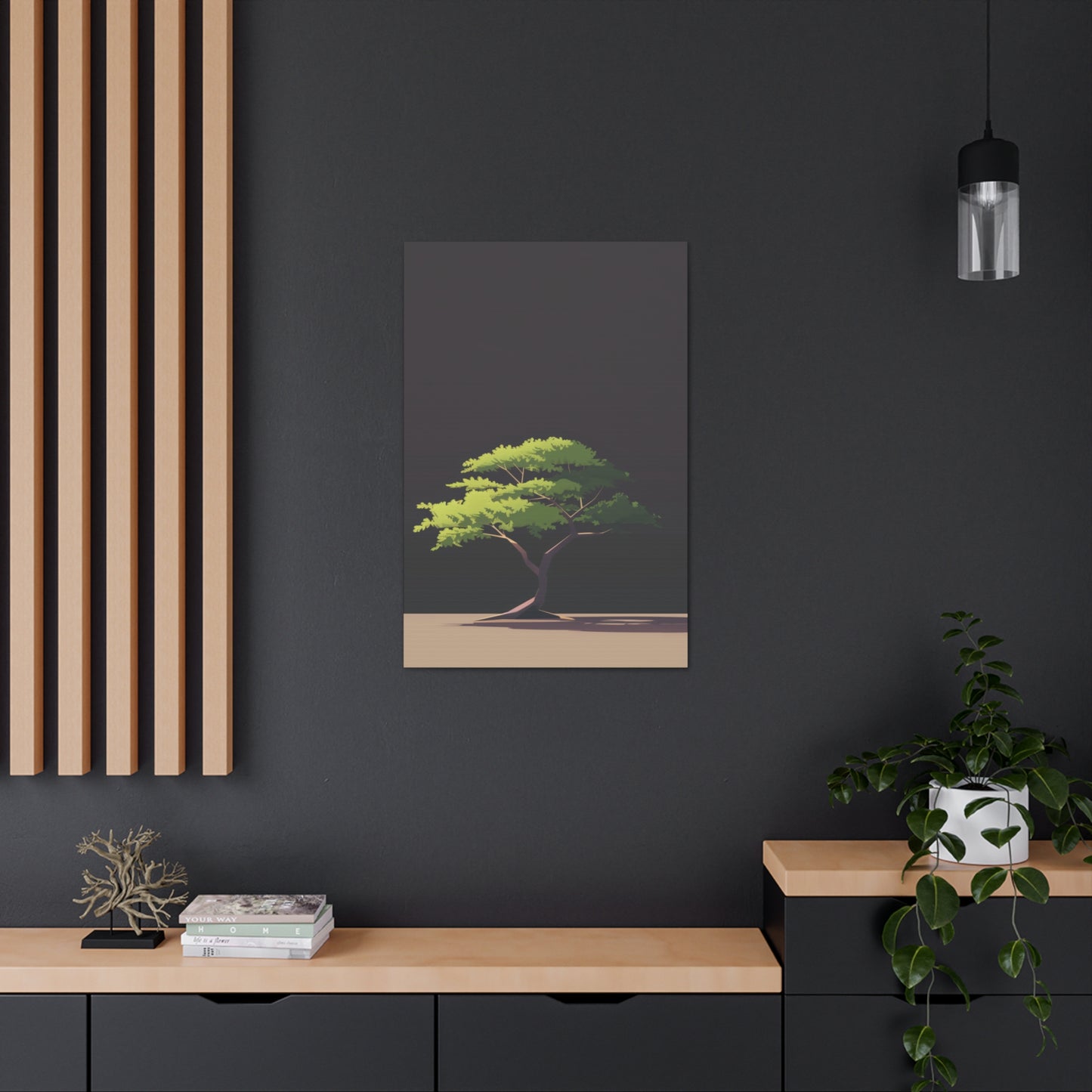 Bonsai Tree - Illustration Canvas Gallery Wraps