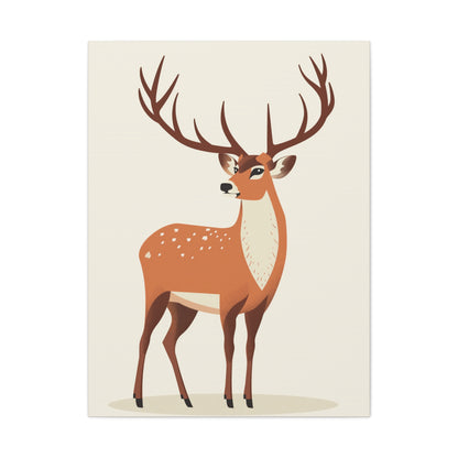 Deer - Digital Illustration Canvas Gallery Wraps