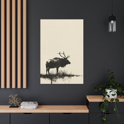 Moose Digital Illustration Canvas Gallery Wraps