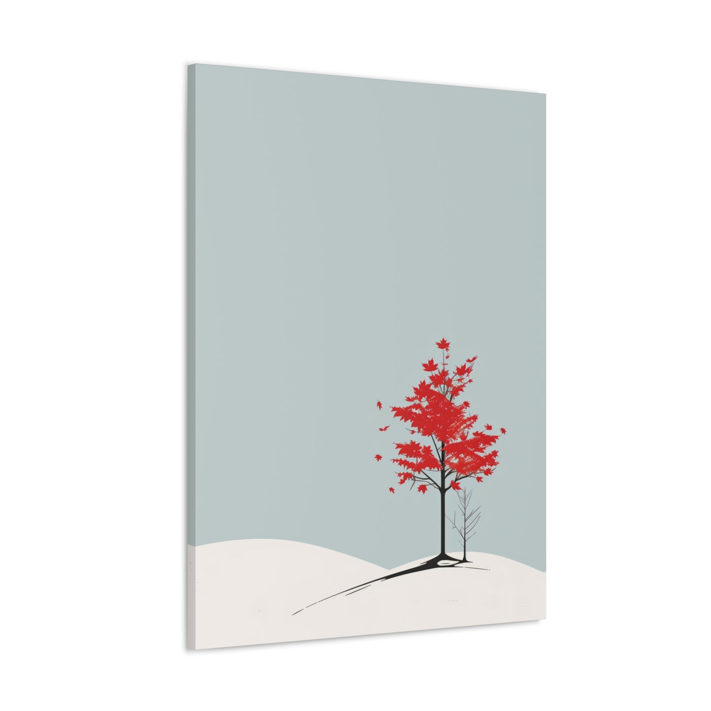 Maple Tree in Winter - Illustration Canvas Gallery Wraps