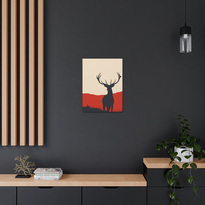 Reindeer with antlers  Digital Illustration Canvas Gallery Wraps