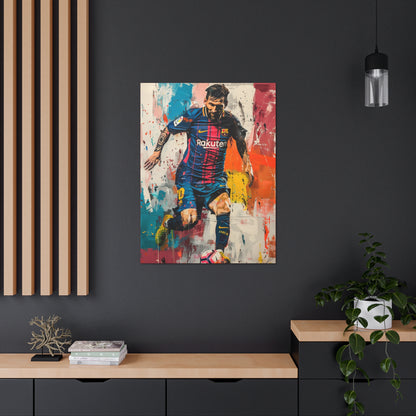 Lionel Messi - Abstract Digital Painting Canvas Gallery Wraps