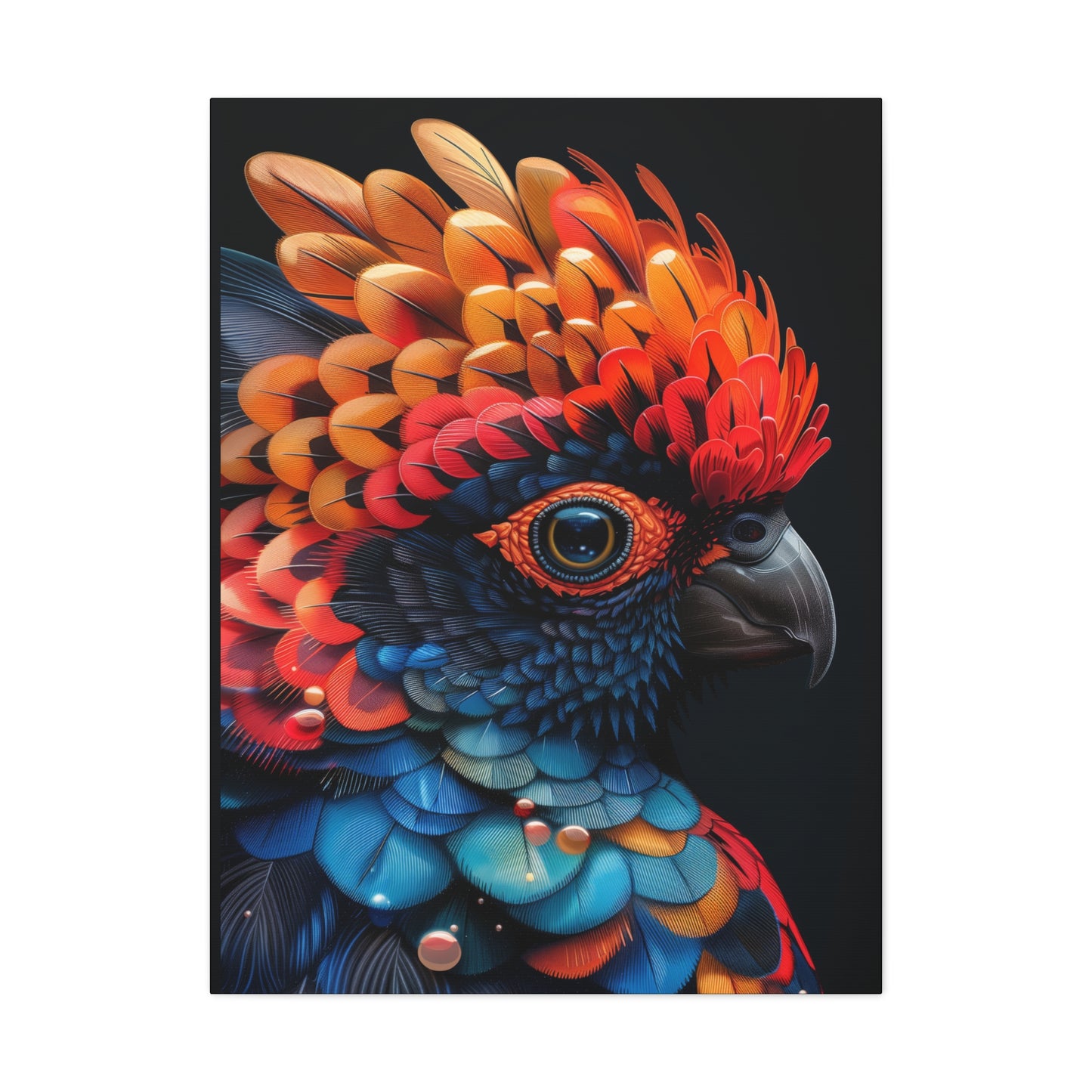 Beautiful Bird - Abstract Illustration Canvas Gallery Wraps