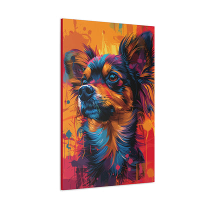 Chihuahua Dog - Abstract Illustration Canvas Gallery Wraps