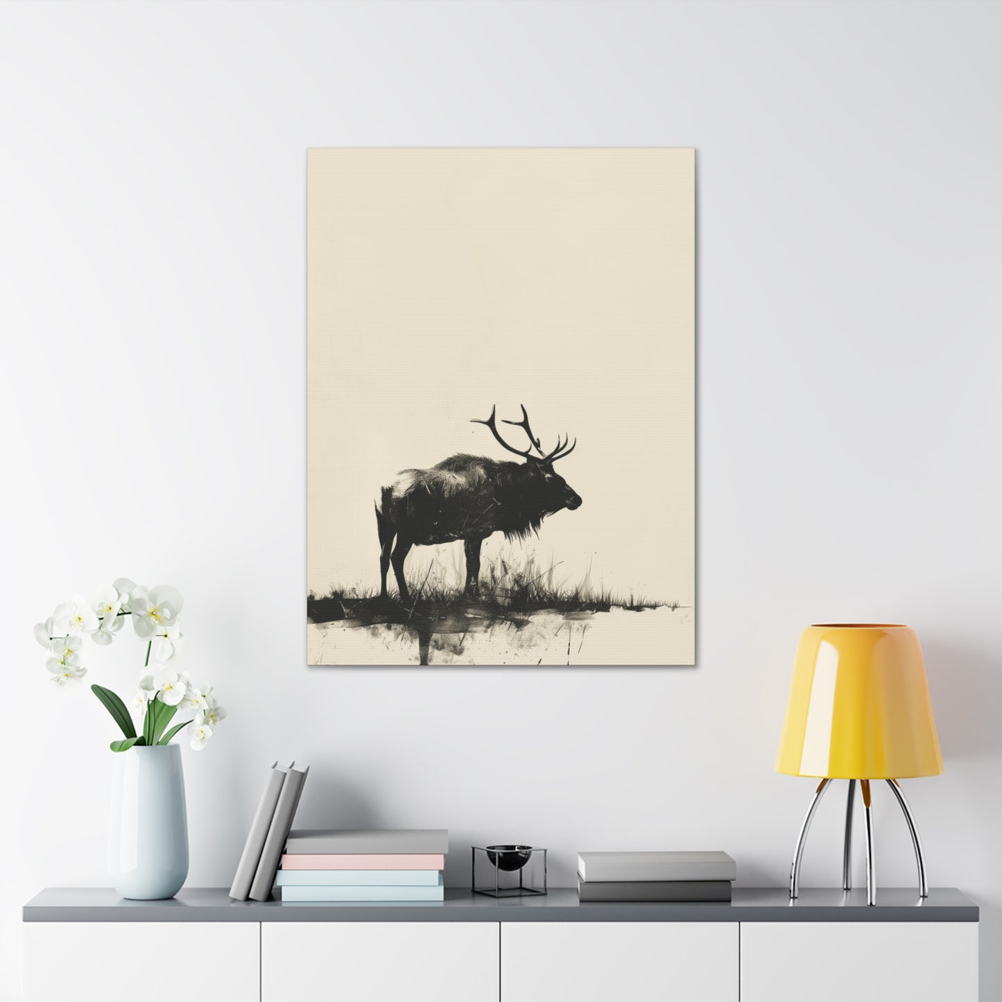 Moose Digital Illustration Canvas Gallery Wraps