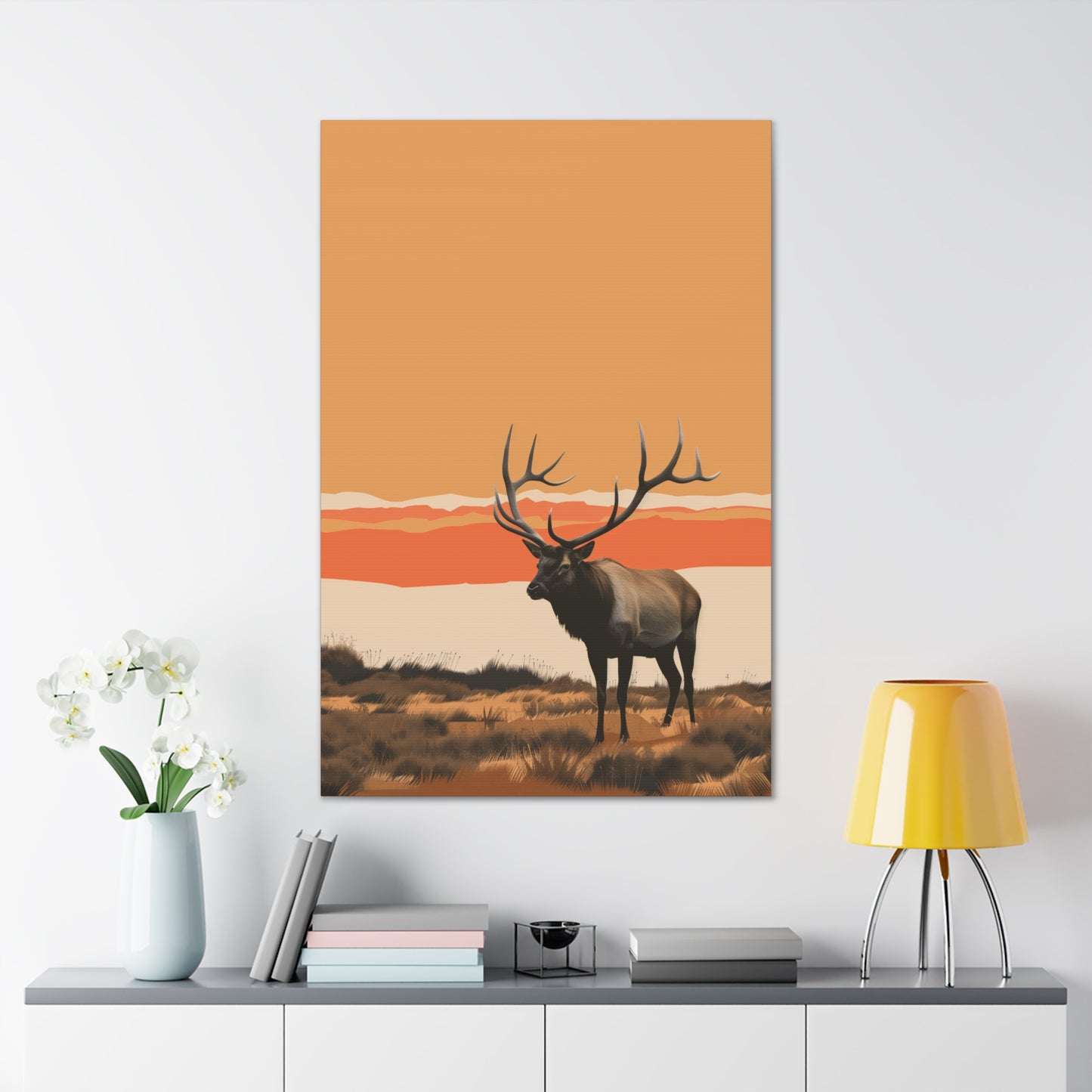 Moose - Digital Illustration Canvas Gallery Wraps