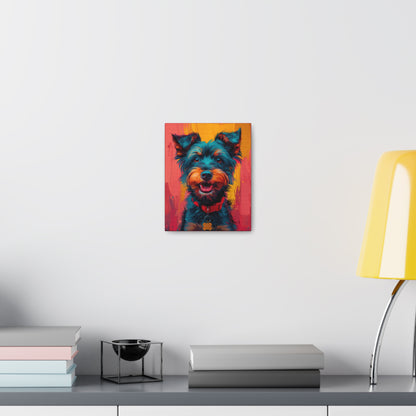 Terrier Dog - Abstract Illustration Canvas Gallery Wraps