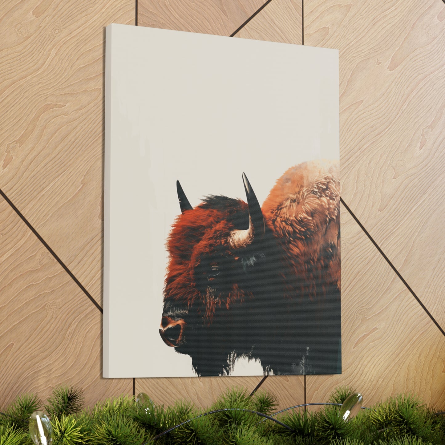 Bison - Illustration Canvas Gallery Wraps