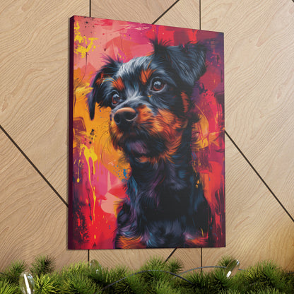 Terrier Dog - Illustration Canvas Gallery Wraps