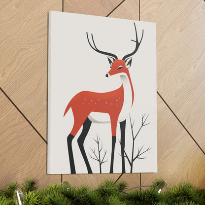 deer Digital Illustration Canvas Gallery Wraps