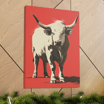 White Buffalo Digital Illustration Canvas Gallery Wraps