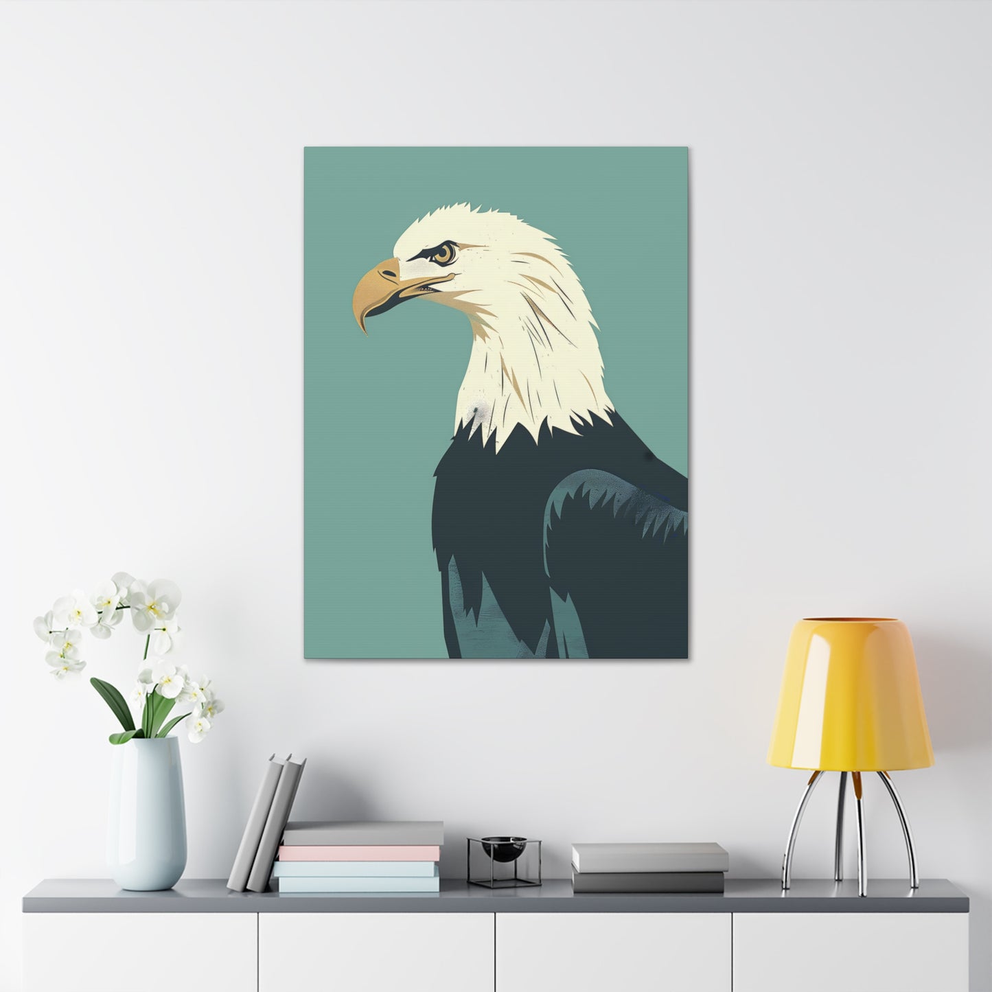 Bald Eagle Digital Illustration Canvas Gallery Wraps