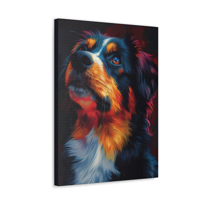 Border Collie - Abstract Illustration Canvas Gallery Wraps