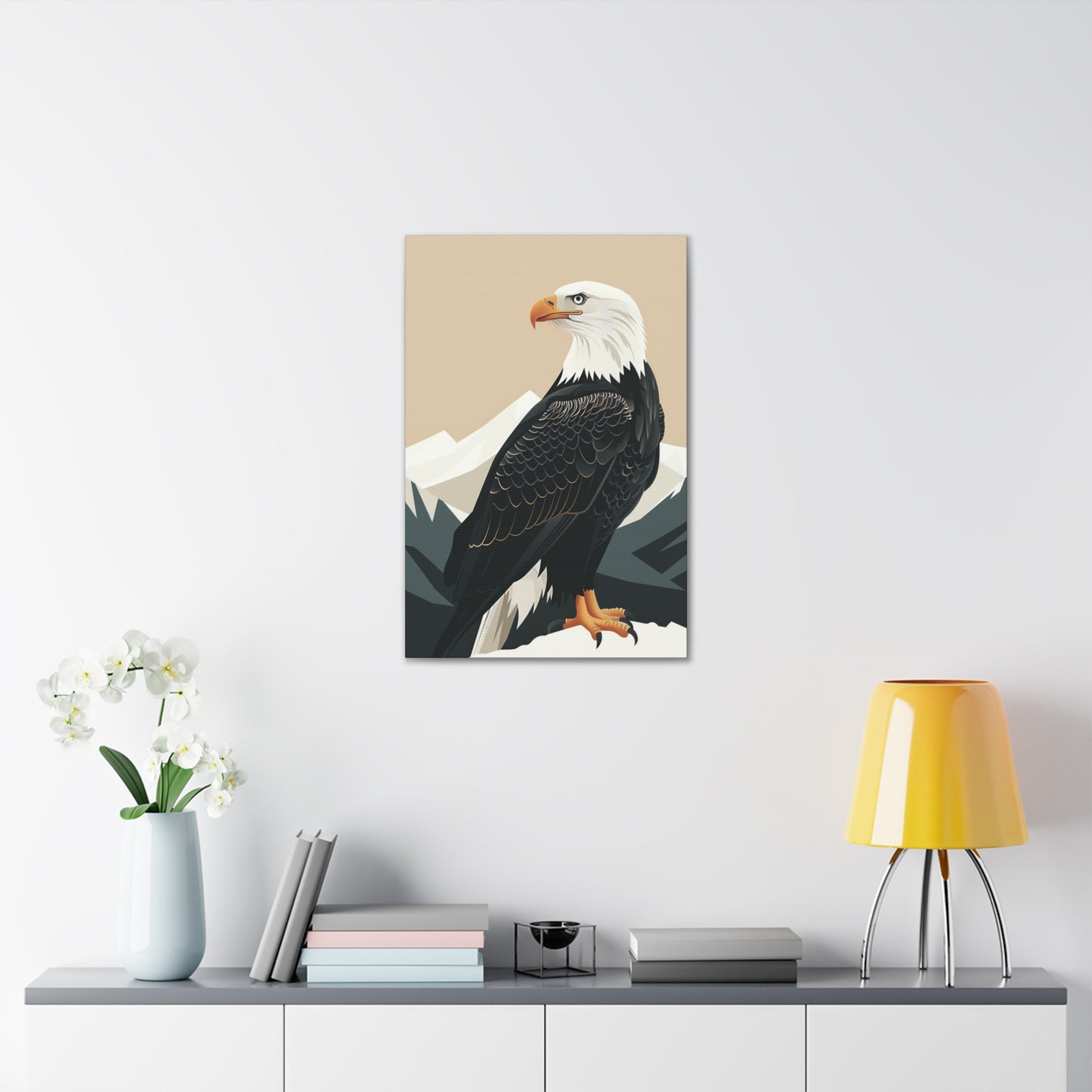 Bald Eagle Digital Illustration Canvas Gallery Wraps