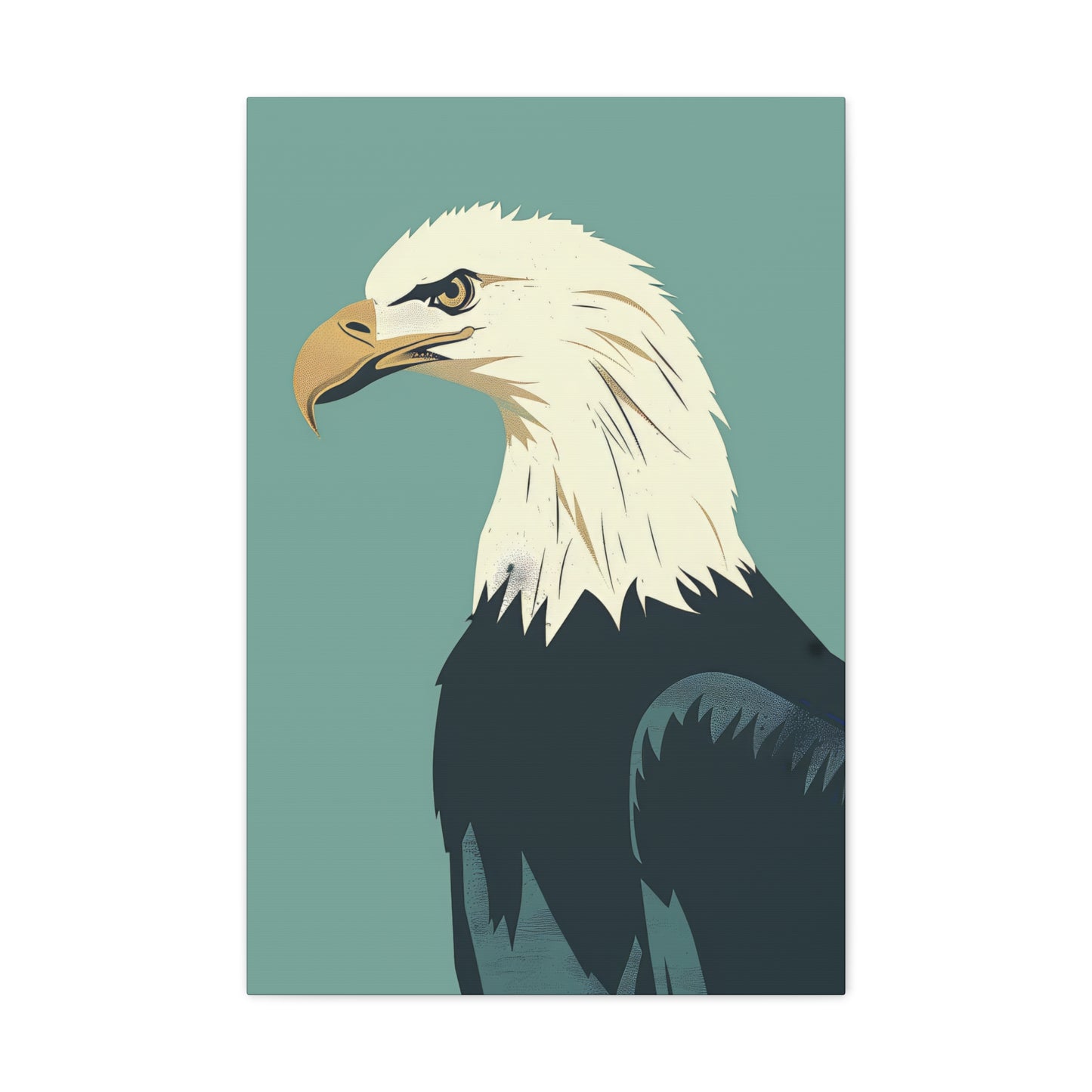 Bald Eagle Digital Illustration Canvas Gallery Wraps