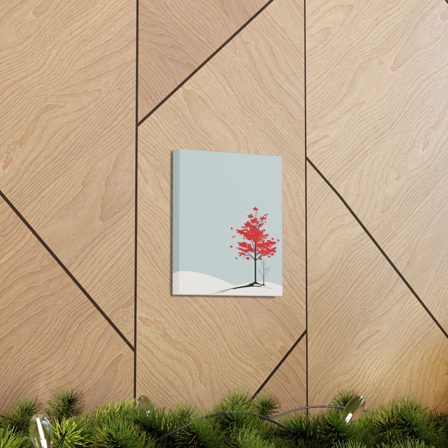 Maple Tree in Winter - Illustration Canvas Gallery Wraps