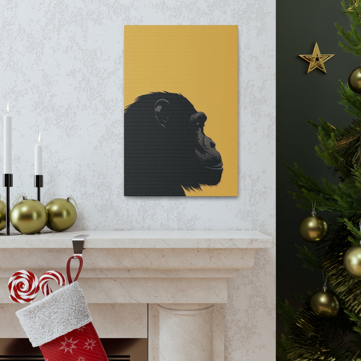 Gorilla Digital Illustration Canvas Gallery Wraps