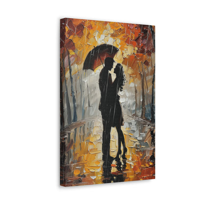 Couple - Leonid Afremov Style Digital Oil Painting Canvas Gallery Wraps