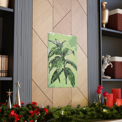 Plant Leaves Digital Illustration Canvas Gallery Wraps