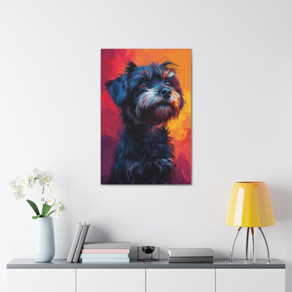 Rottweiler Dog - Abstract Illustration Canvas Gallery Wraps