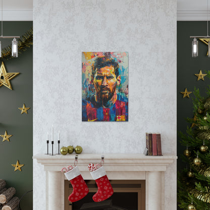 Lionel Messi - Abstract Digital Painting Canvas Gallery Wraps