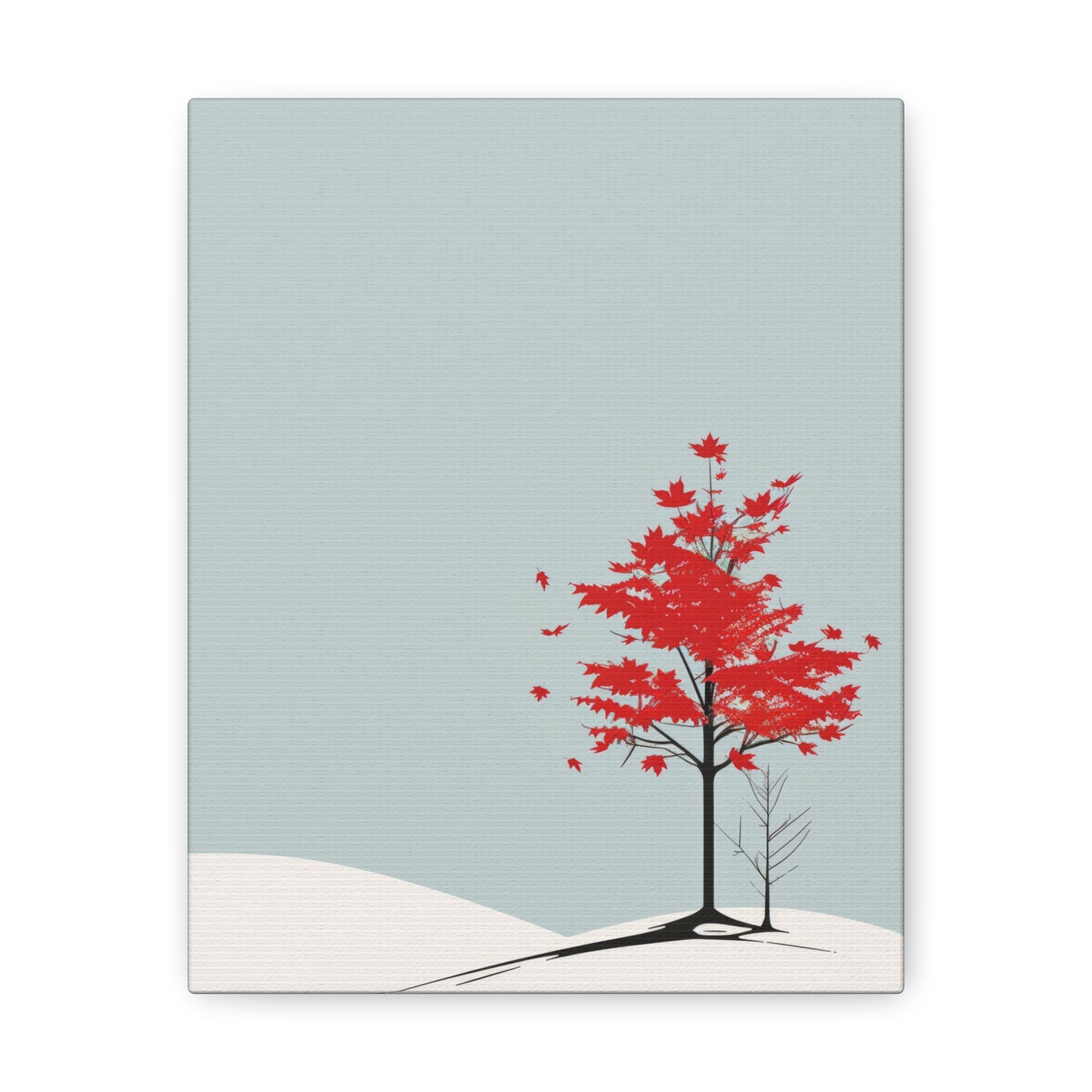 Maple Tree in Winter - Illustration Canvas Gallery Wraps