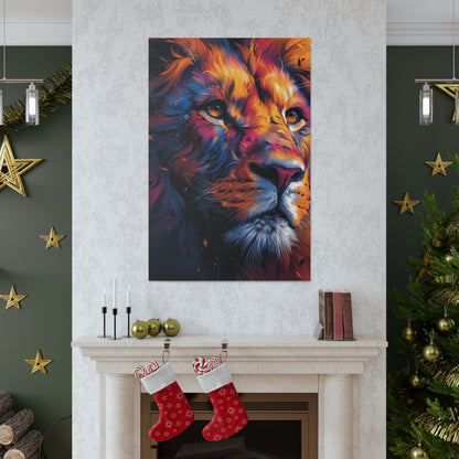 Lion - Illustration Canvas Gallery Wraps