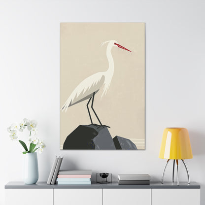 Stork Digital Illustration Canvas Gallery Wraps